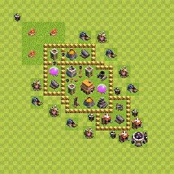 Base plan (layout), Town Hall Level 5 for trophies (defense) (#71)