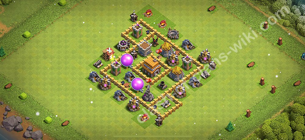 Top Anti 3 Etoiles Base HDV 5 + Lien (Link), Hybride 2026 - Hôtel de Ville 5 Base Copier, #1097