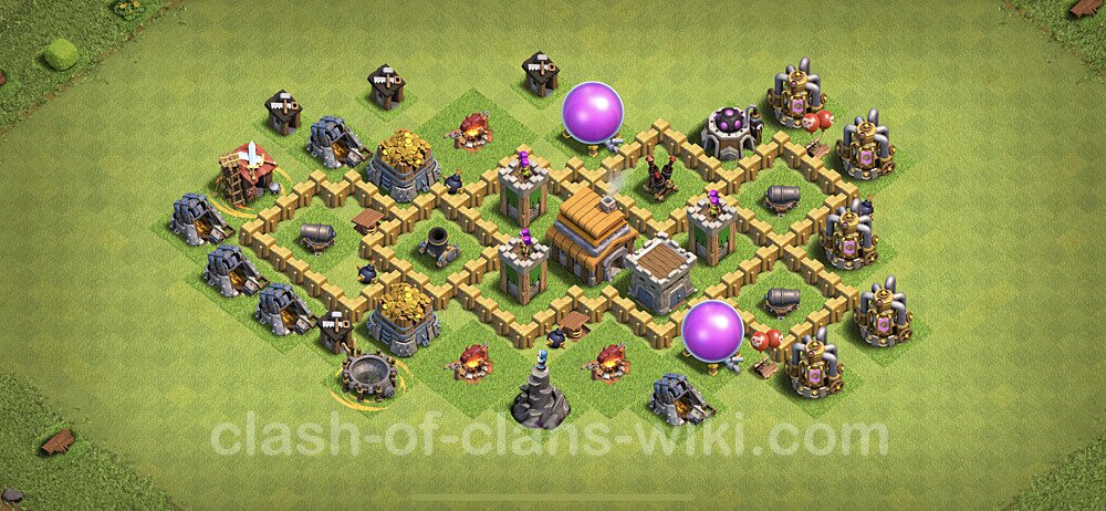 TH5 Trophy Base Plan with Link, Anti Everything, Copy Town Hall 5 Base Design, #269