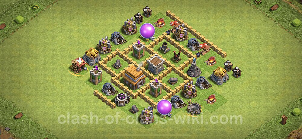 TH5 Trophy Base Plan with Link, Anti Everything, Copy Town Hall 5 Base Design, #271