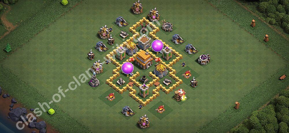 TH5 Anti 3 Stars Base Plan with Link, Copy Town Hall 5 Base Design 2026, #3379