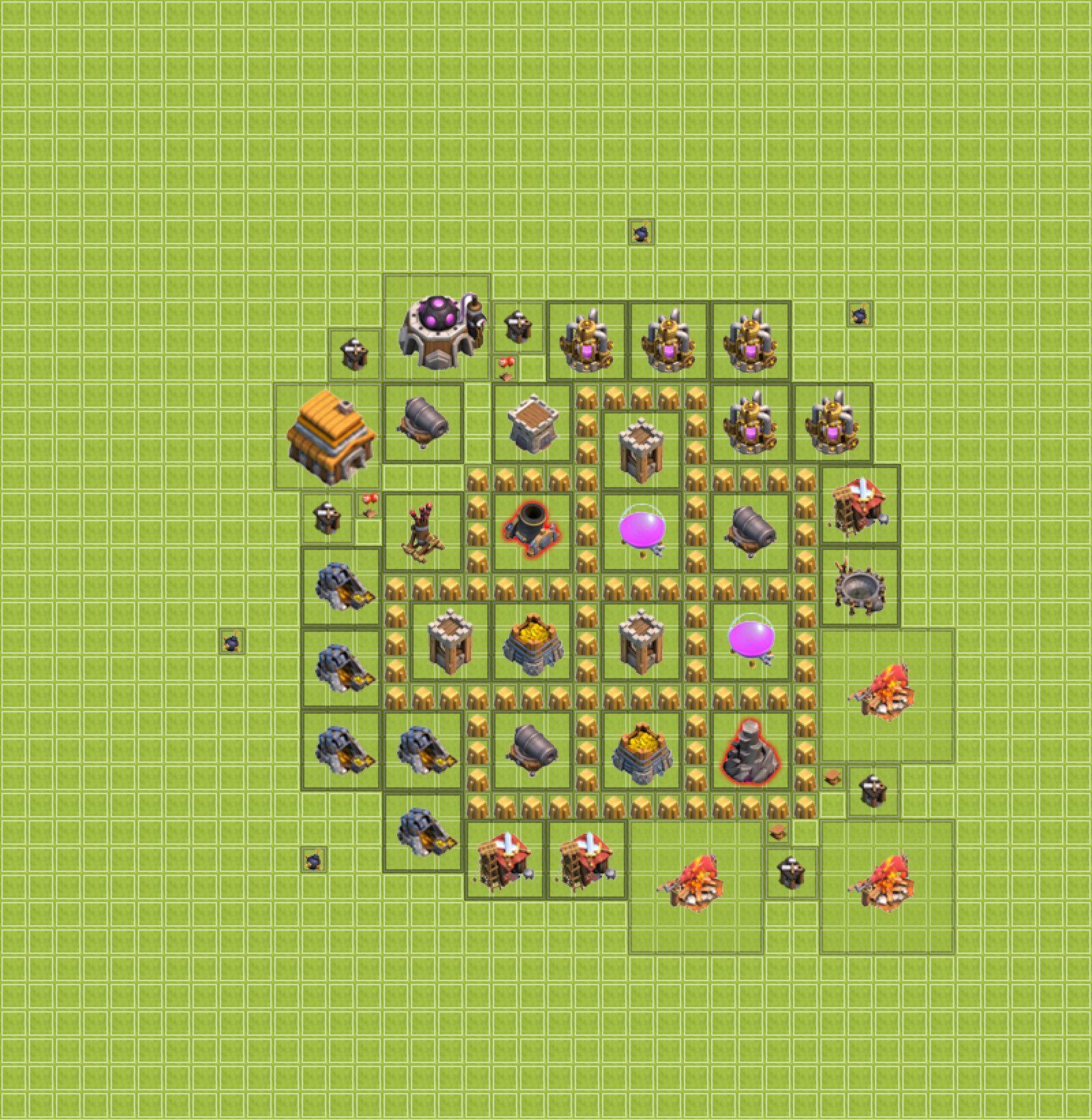 Farming Base TH5 - plan / layout / design - Clash of Clans, #18.