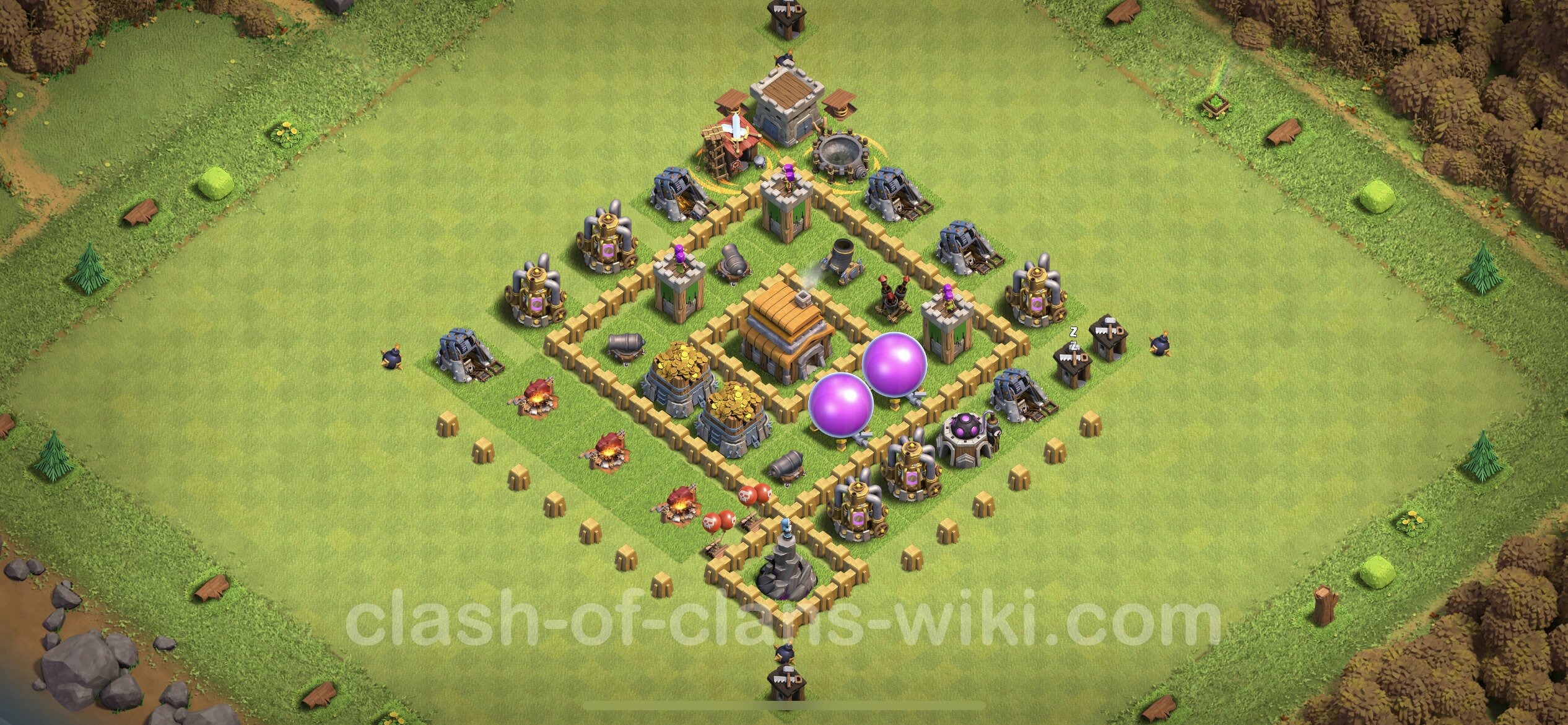 Farming Base TH5 Max Levels with Link - Town Hall Level 5 Base Copy
