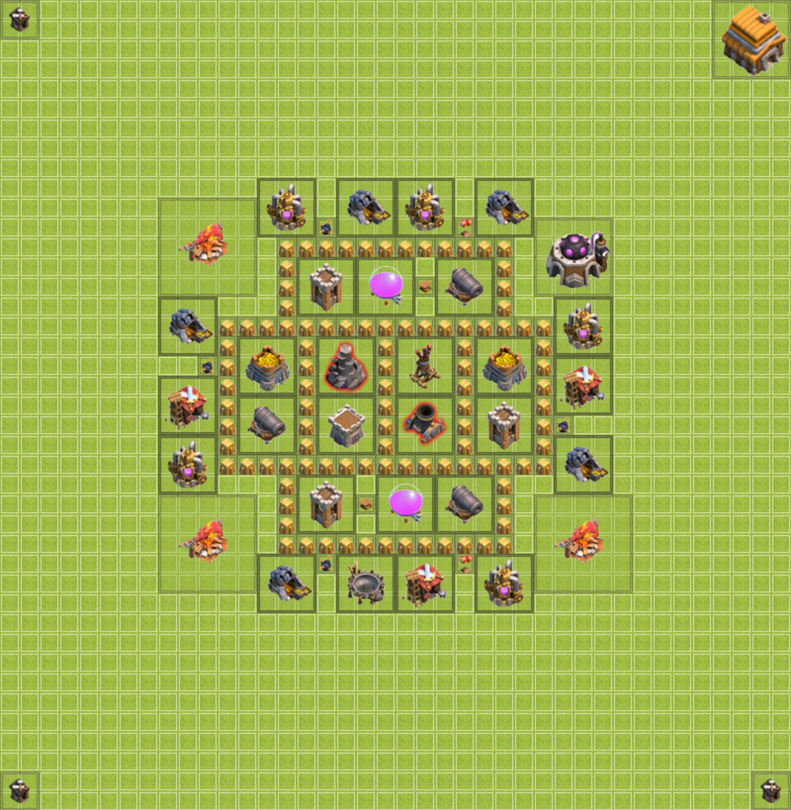 Farming Base TH5 - plan / layout / design - Clash of Clans, #5.