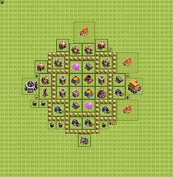 Base plan (layout), Town Hall Level 5 for farming (#1)