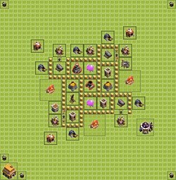 Base plan (layout), Town Hall Level 5 for farming (#10)