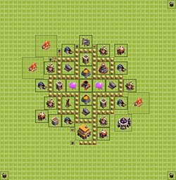 Base plan (layout), Town Hall Level 5 for farming (#11)