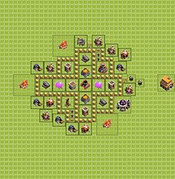 Base plan (layout), Town Hall Level 5 for farming (#20)