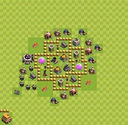 Base plan (layout), Town Hall Level 5 for farming (#24)