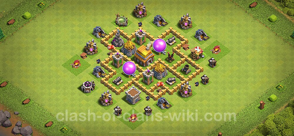 Base plan TH5 (design / layout) with Link, Anti Everything for Farming 2024, #1096