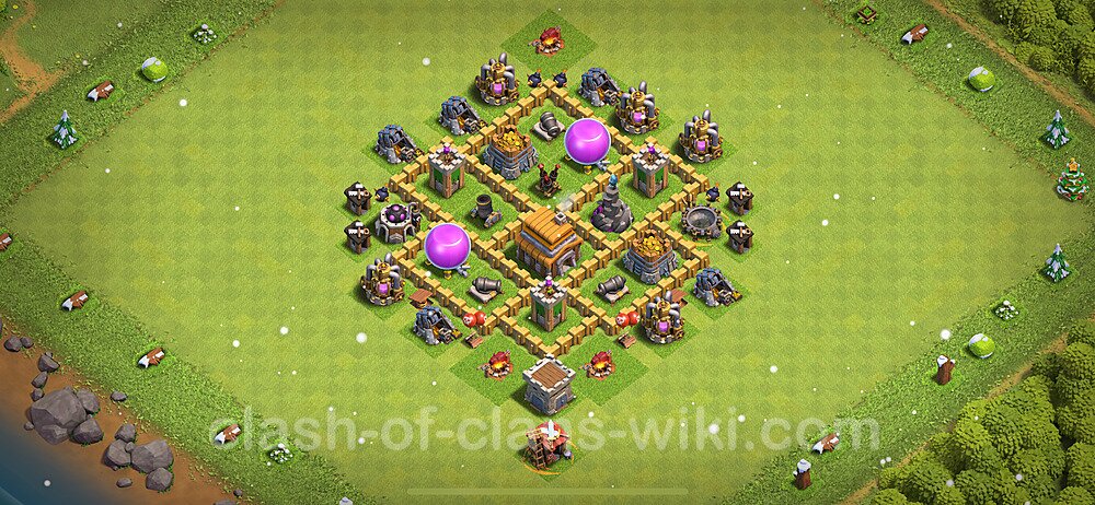 Base plan TH5 (design / layout) with Link, Anti Everything, Hybrid for Farming 2022, #271