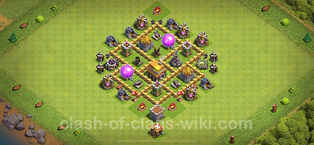 Base plan TH5 (design / layout) with Link, Anti Everything, Hybrid for Farming 2024, #271