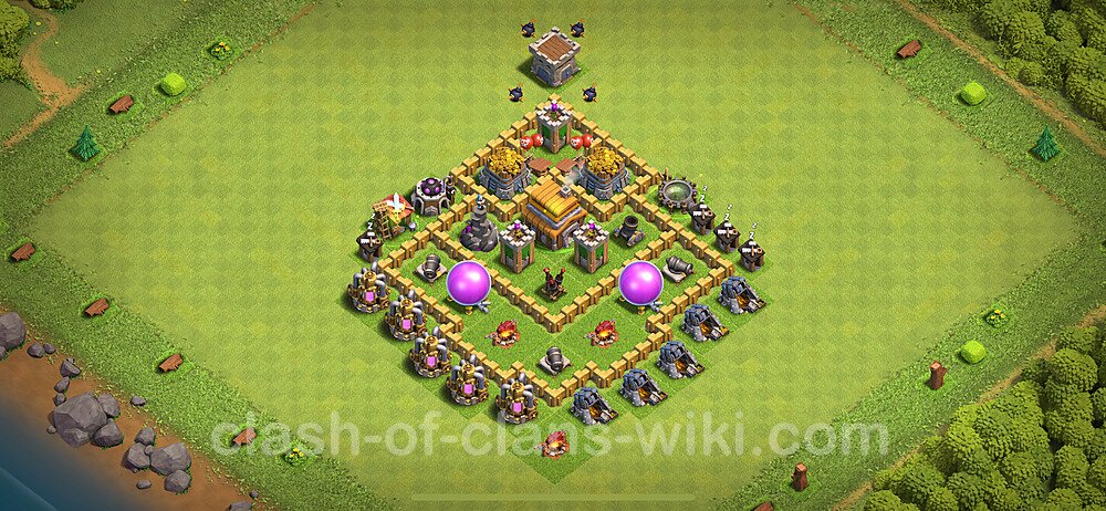 Base plan TH5 (design / layout) with Link, Anti Everything, Hybrid for Farming 2024, #272