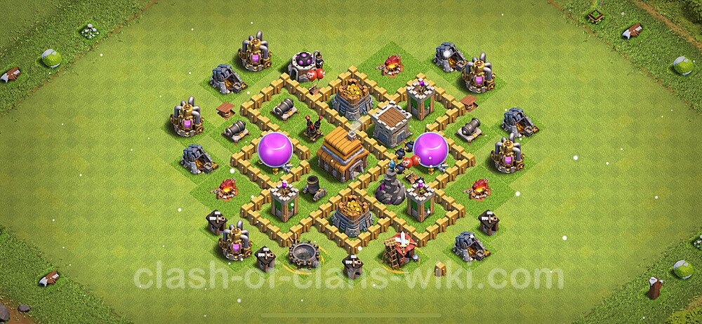 Base plan TH5 (design / layout) with Link, Anti 2 Stars, Hybrid for Farming 2023, #273