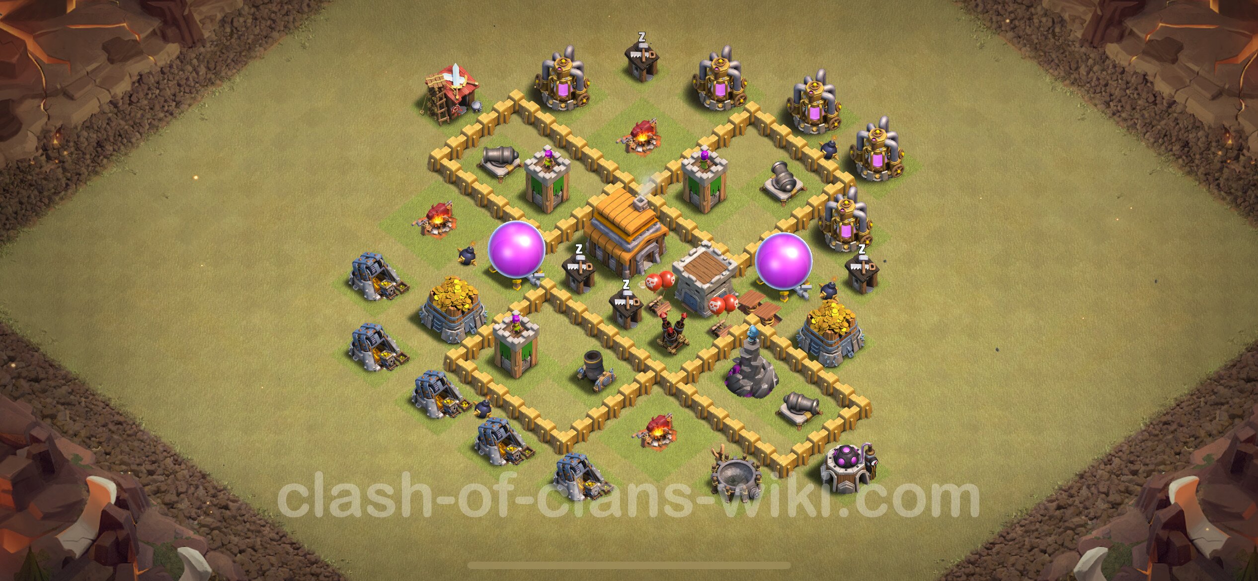 Clash Of Clans Th 5 War Base Best Max Levels War Base TH5 with Link, Anti Everything 2025 - Town
