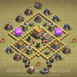 Base plan (layout), Town Hall Level 5 for clan wars (#1)