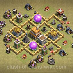Base plan (layout), Town Hall Level 5 for clan wars (#10)