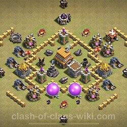 Base plan (layout), Town Hall Level 5 for clan wars (#12)