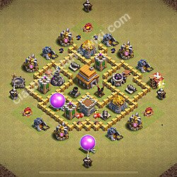 Die Anti 2 Sterne Clan War Base RH5 + Link 2026 - COC Rathaus Level 5 Kriegsbase (CK / CW), #1221