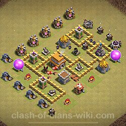 Base plan (layout), Town Hall Level 5 for clan wars (#1643)