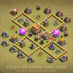 Base plan (layout), Town Hall Level 5 for clan wars (#1657)