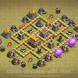 Base plan (layout), Town Hall Level 5 for clan wars (#1660)