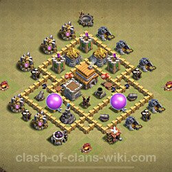 Base plan (layout), Town Hall Level 5 for clan wars (#2)