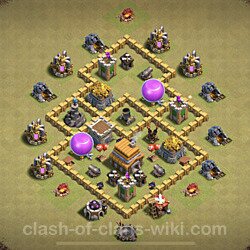 Base plan (layout), Town Hall Level 5 for clan wars (#28)
