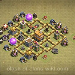 Base plan (layout), Town Hall Level 5 for clan wars (#3)