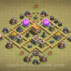 Base plan (layout), Town Hall Level 5 for clan wars (#30)
