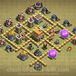 Base plan (layout), Town Hall Level 5 for clan wars (#31)