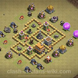 Base plan (layout), Town Hall Level 5 for clan wars (#33)