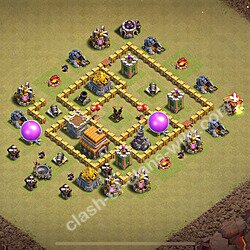 Die Anti 3 Sterne Clan War Base RH5 + Link, Anti Air 2026 - COC Rathaus Level 5 Kriegsbase (CK / CW), #34