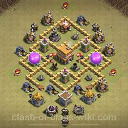 Base plan (layout), Town Hall Level 5 for clan wars (#36)