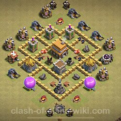 Base plan (layout), Town Hall Level 5 for clan wars (#37)
