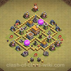 Base plan (layout), Town Hall Level 5 for clan wars (#38)