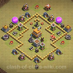 Base plan (layout), Town Hall Level 5 for clan wars (#39)