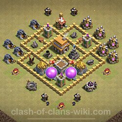 Base plan (layout), Town Hall Level 5 for clan wars (#4)