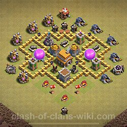 Base plan (layout), Town Hall Level 5 for clan wars (#42)