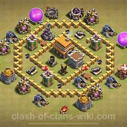 Base plan (layout), Town Hall Level 5 for clan wars (#43)