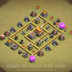 Base plan (layout), Town Hall Level 5 for clan wars (#45)