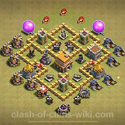 Die Anti 3 Sterne Clan War Base RH5 + Link 2024 - COC Rathaus Level 5 Kriegsbase (CK / CW), #42