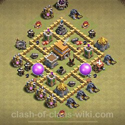 Base plan (layout), Town Hall Level 5 for clan wars (#6)