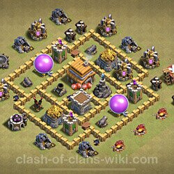 Base plan (layout), Town Hall Level 5 for clan wars (#8)
