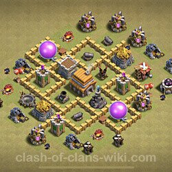 Base plan (layout), Town Hall Level 5 for clan wars (#9)