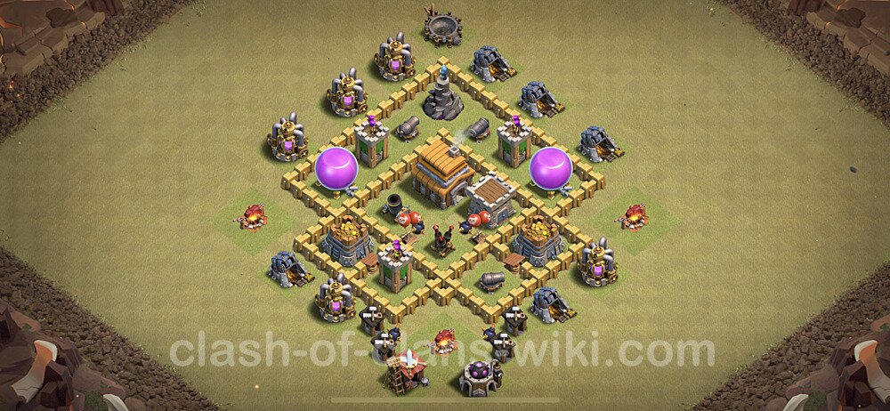 Die Clan War Base RH5 + Link, Anti Alles - COC Rathaus Level 5 Kriegsbase (CK / CW), #1