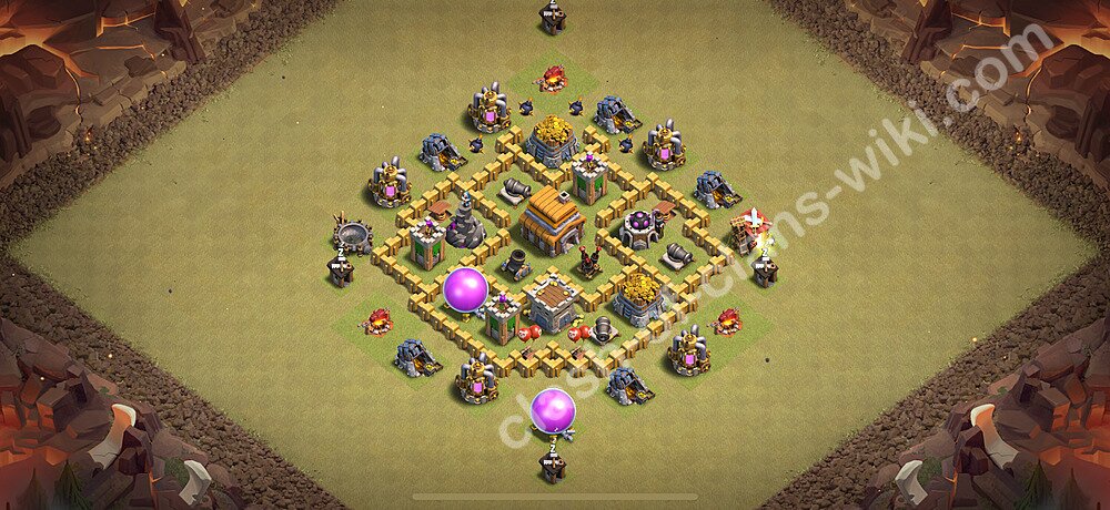 Top Anti 2 Etoiles Base de Guerre HDV 5 + Lien (Link) 2026 gdc - Hôtel de Ville 5 Base Copier, #1221