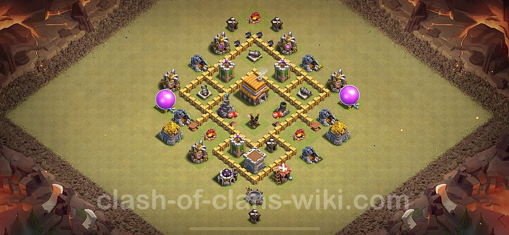 Die Clan War Base RH5 + Link, Anti Alles 2024 - COC Rathaus Level 5 Kriegsbase (CK / CW), #1596