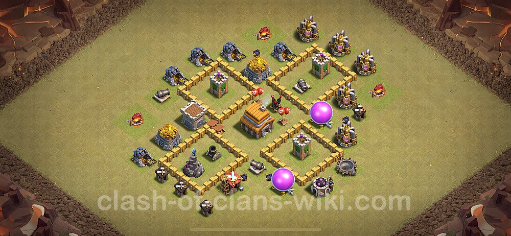 Die Clan War Base RH5 + Link 2024 - COC Rathaus Level 5 Kriegsbase (CK / CW), #1634
