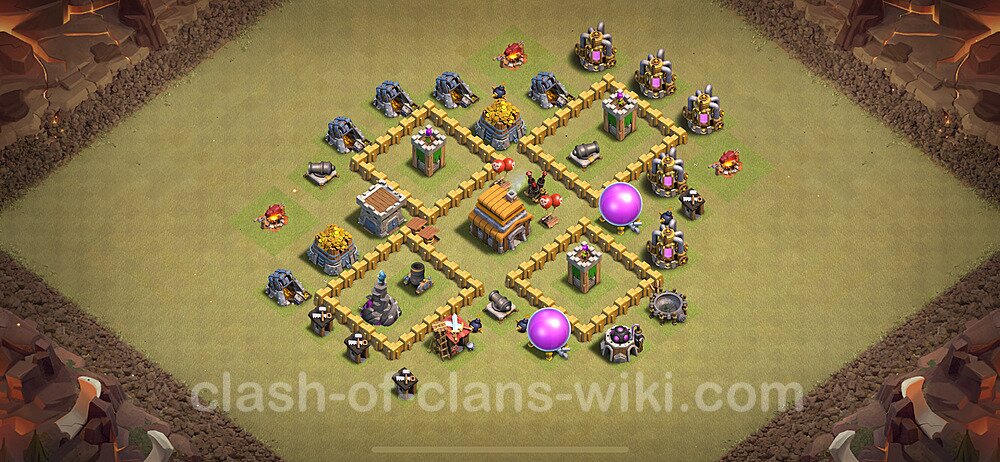 TH5 War Base Plan with Link, Copy Town Hall 5 CWL Design 2025, #1634